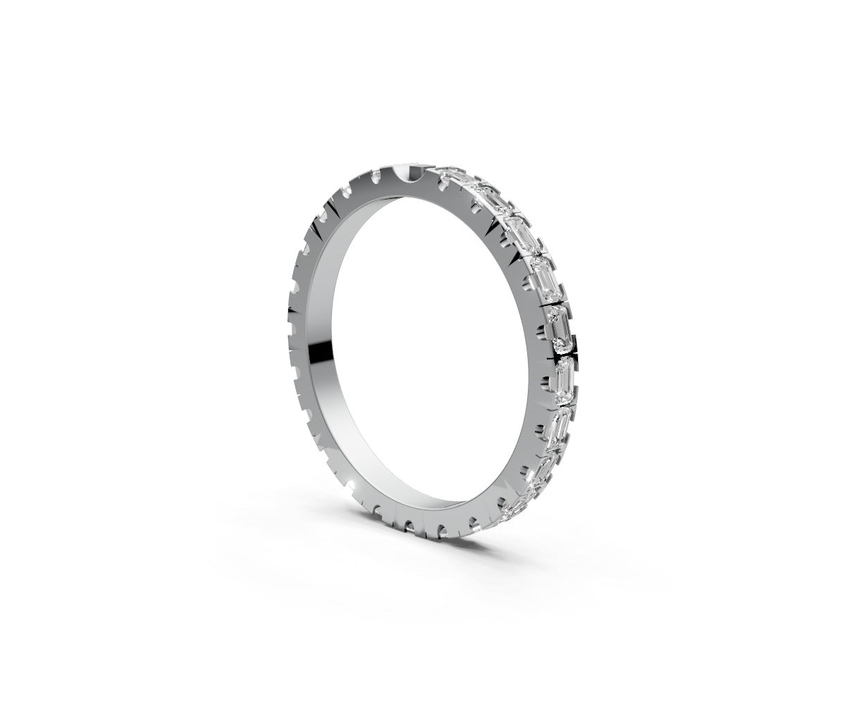 Flat Full Eternity Band — Emerald 0.05ct