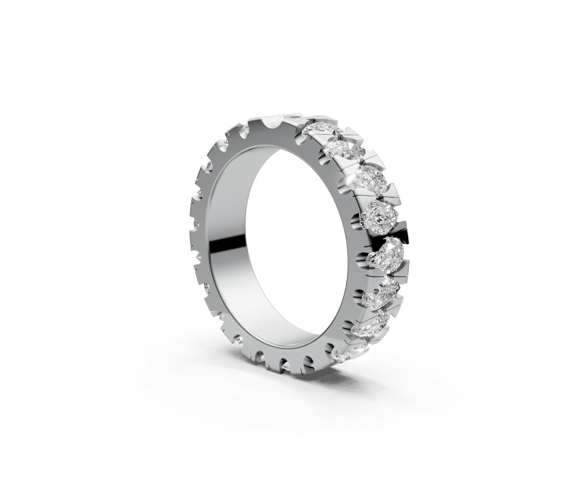 Flat Full Eternity Band — Pear 0.15ct