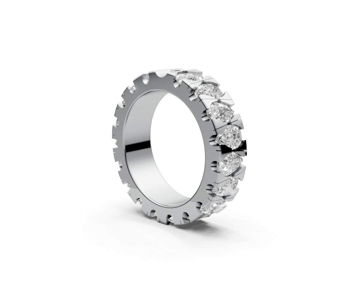 Flat Full Eternity Band — Pear 0.25ct