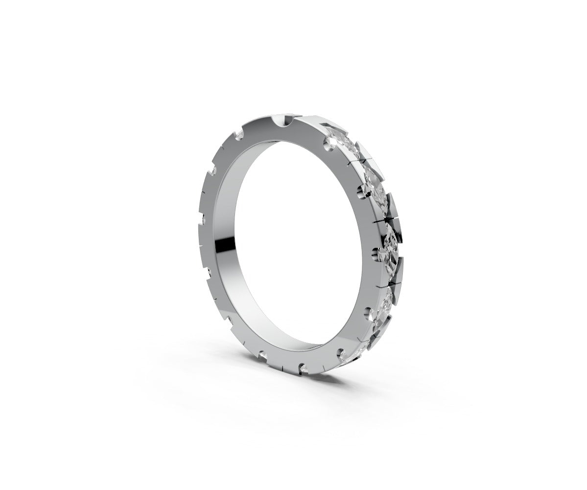 Flat Full Eternity Band — Marquise 0.1ct
