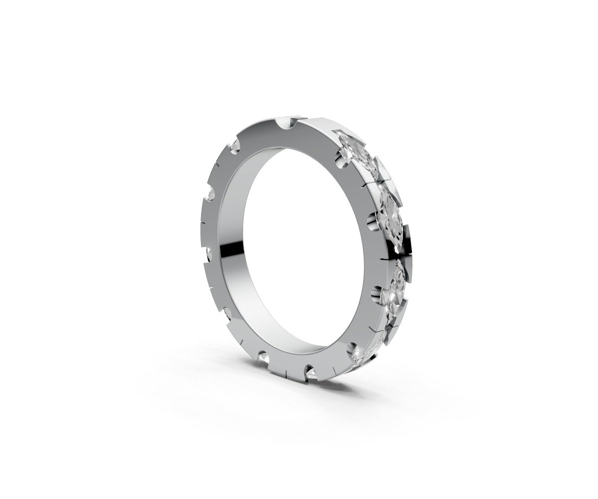 Flat Full Eternity Band — Marquise 0.15ct