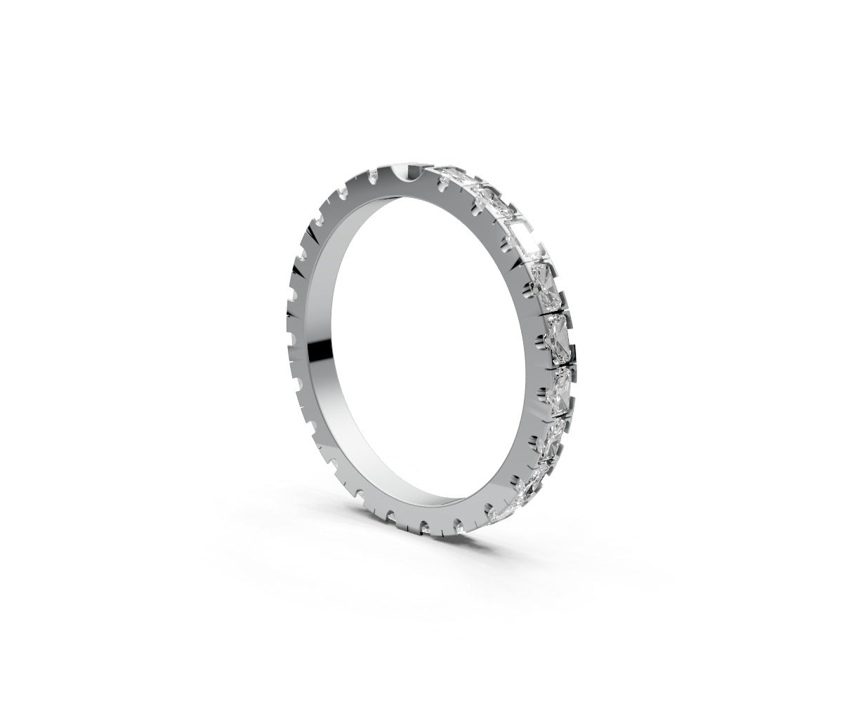 Flat Full Eternity Band — Radiant 0.05ct