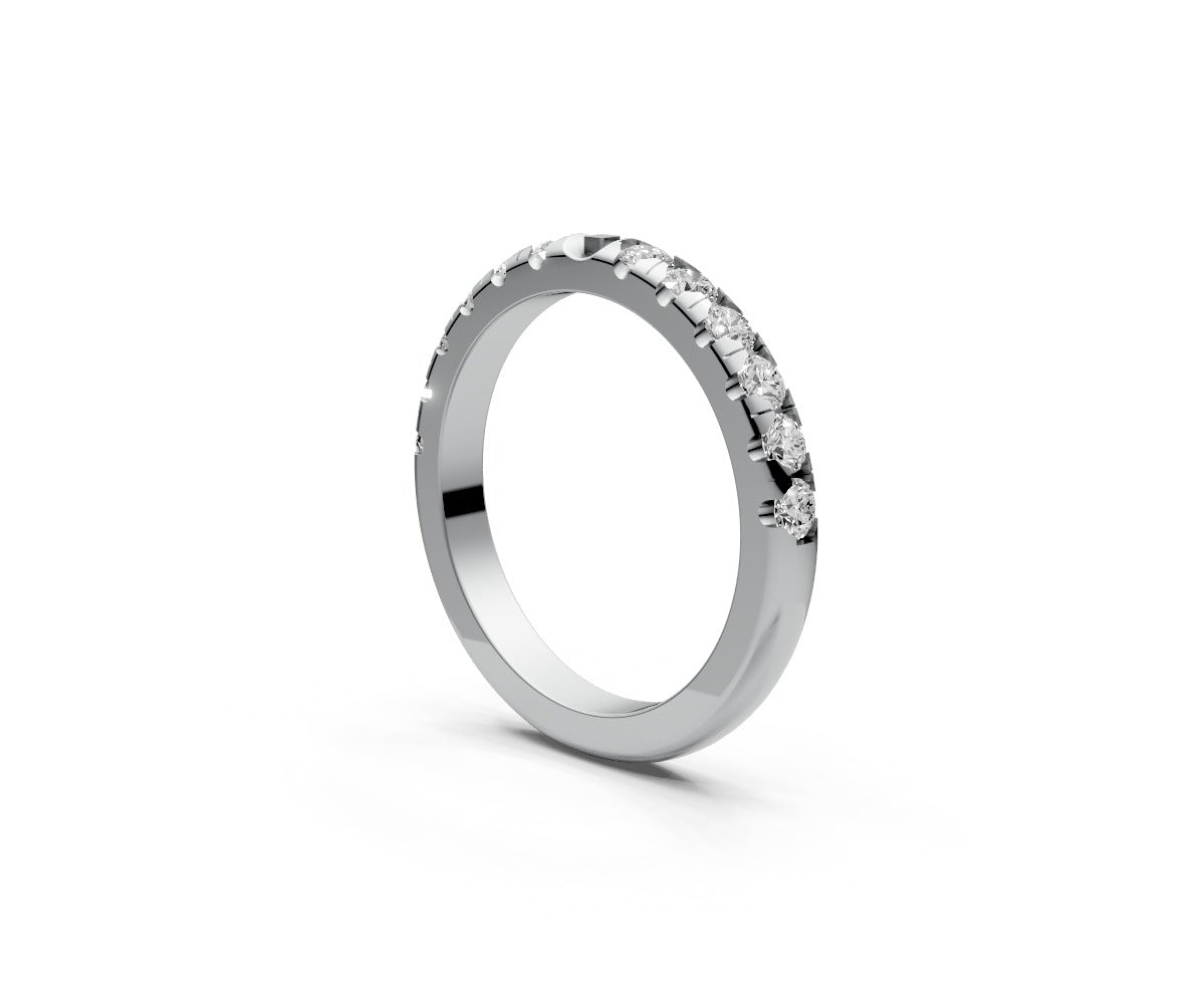 Rounded Half Eternity Band — Round 0.05ct