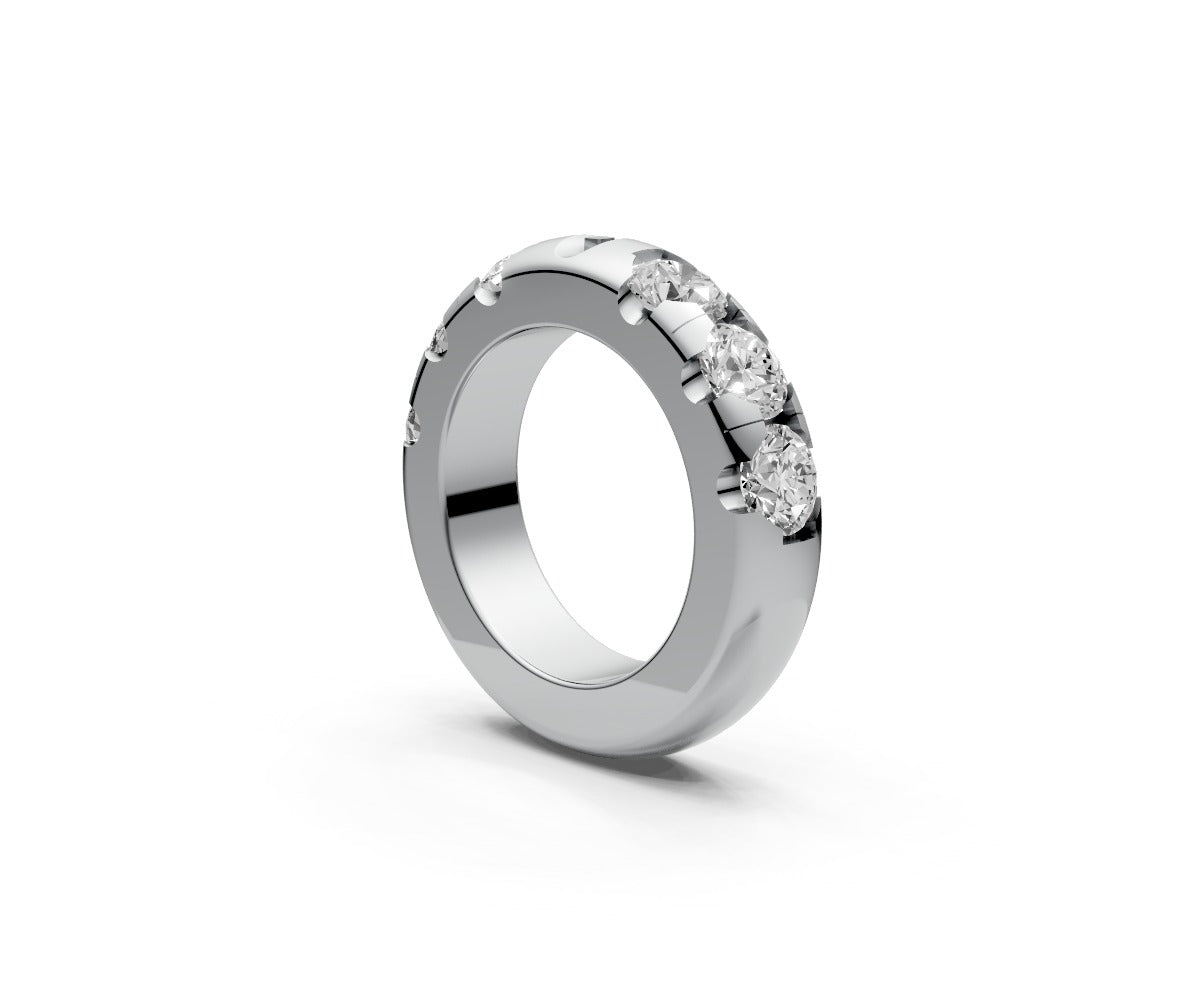 Rounded Half Eternity Band — Round 0.5ct