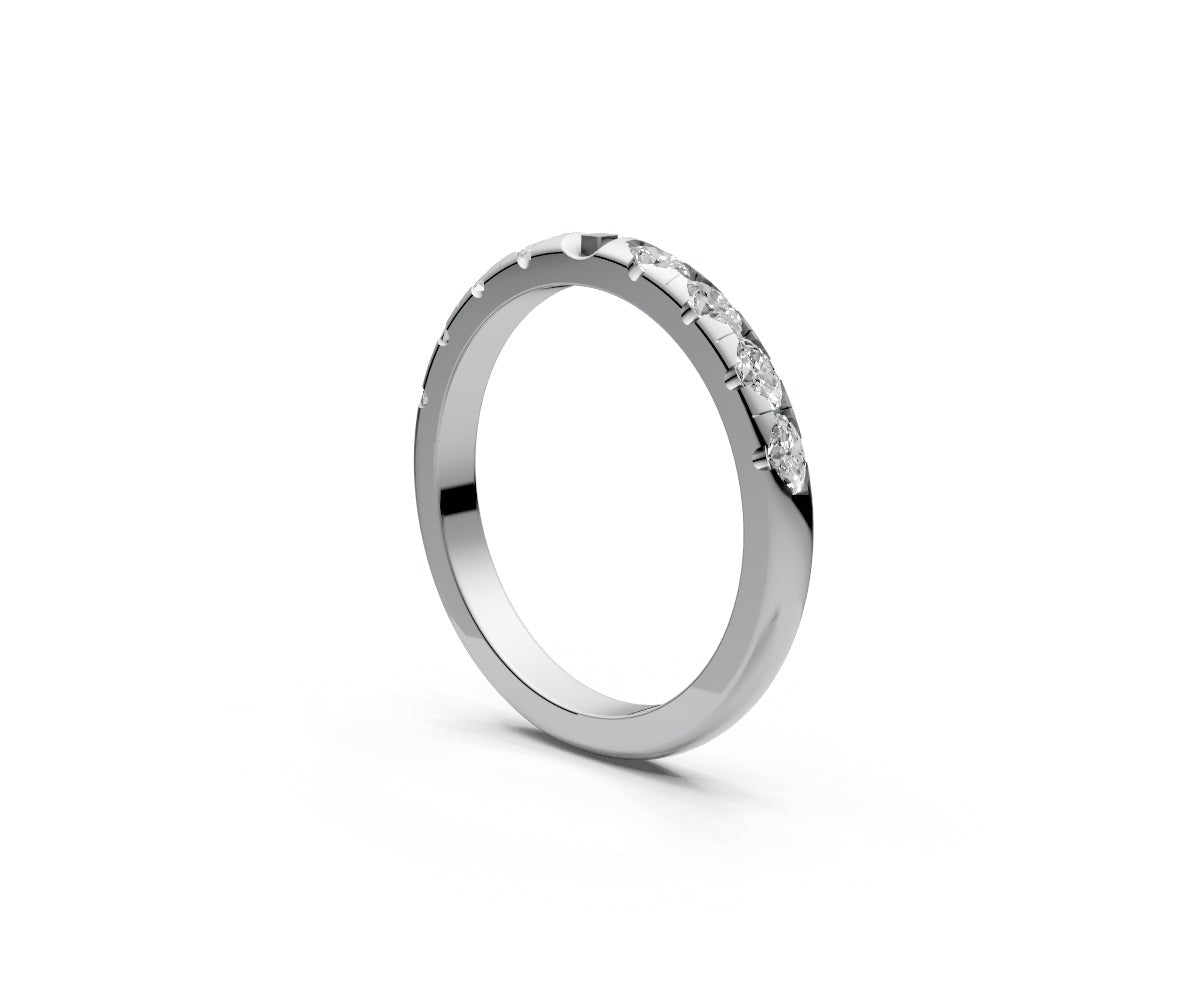 Rounded Half Eternity Band — Oval 0.05ct