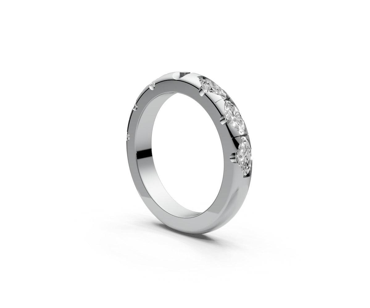 Rounded Half Eternity Band — Oval 0.25ct