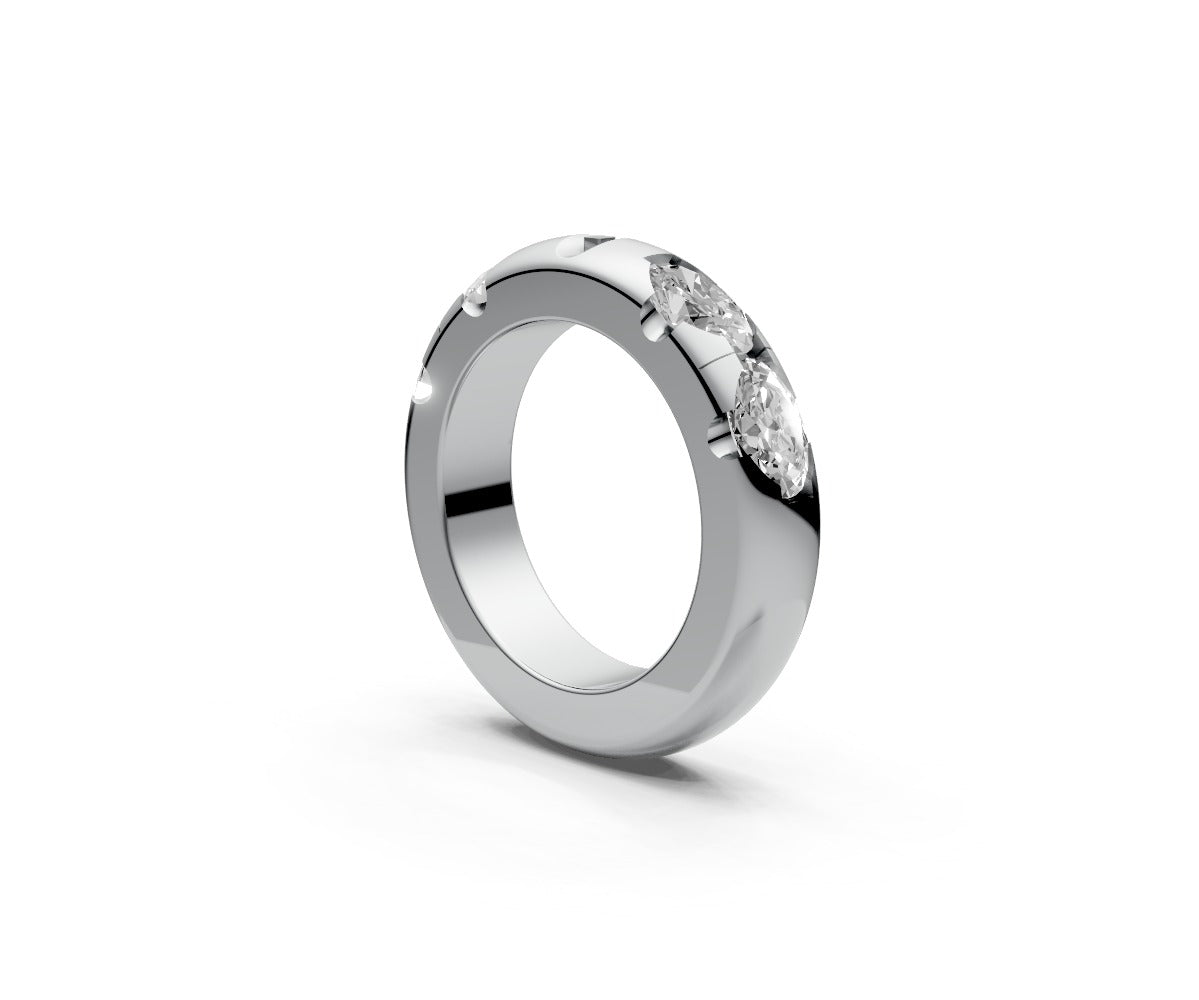 Rounded Half Eternity Band — Oval 0.5ct