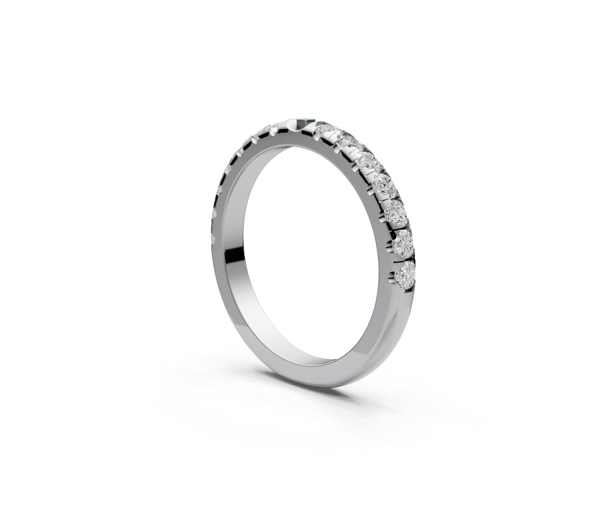 Rounded Half Eternity Band — Cushion 0.05ct