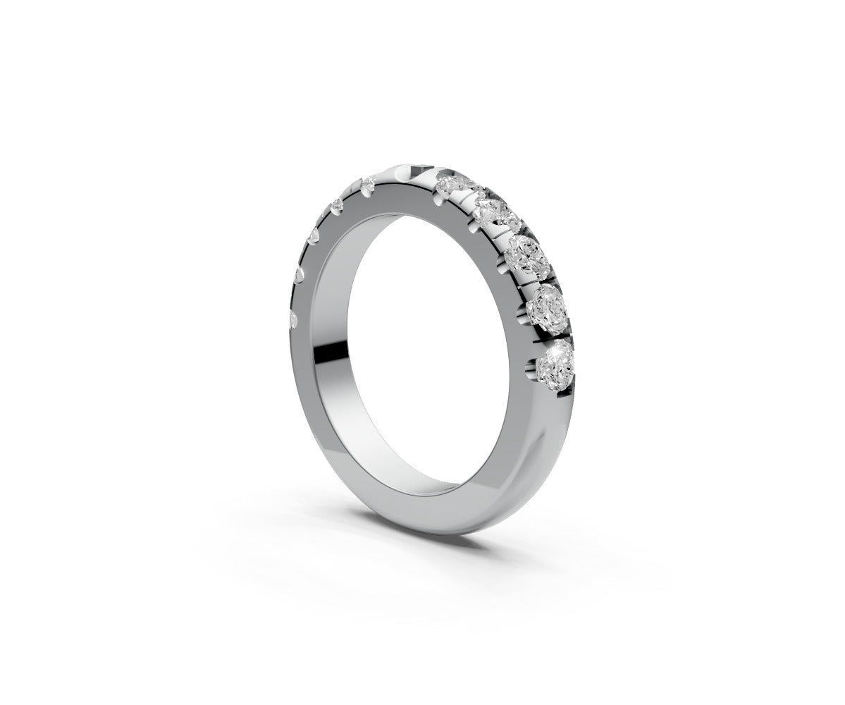 Rounded Half Eternity Band — Cushion 0.15ct