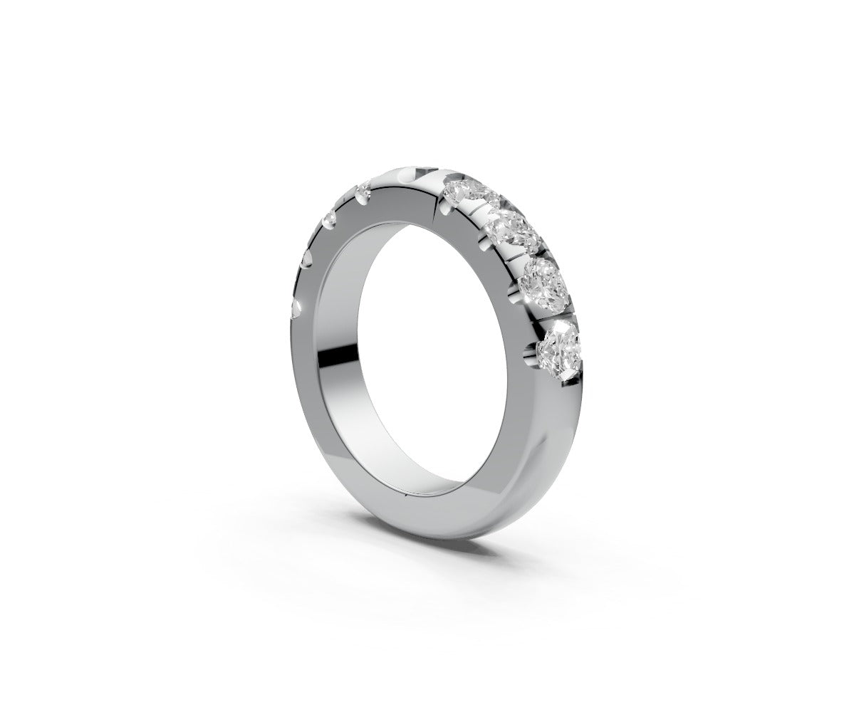 Rounded Half Eternity Band — Cushion 0.25ct