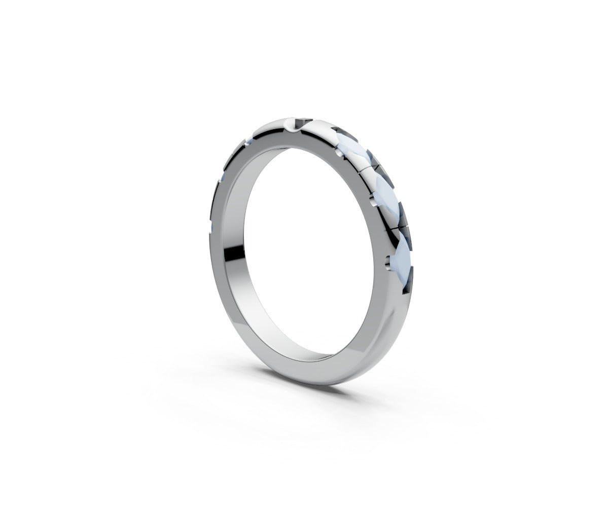 Rounded Half Eternity Band — Marquise 0.1ct