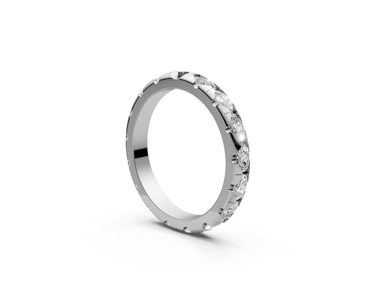 Rounded Full Eternity Band — Oval 0.1ct