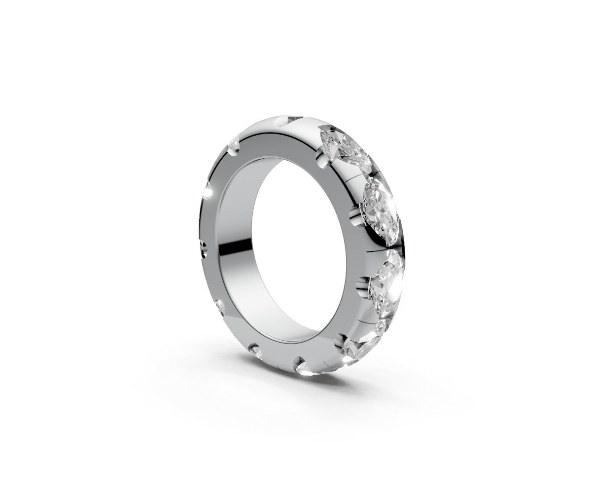 Rounded Full Eternity Band — Oval 0.5ct