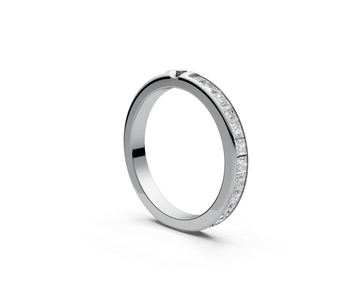 Rounded Full Eternity Band — Princess 0.05ct