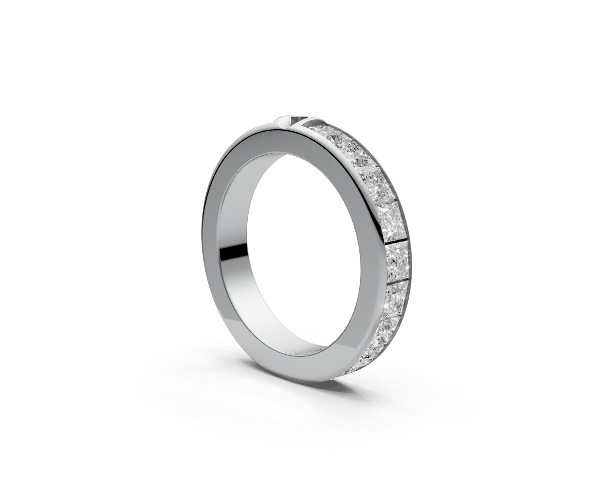 Rounded Full Eternity Band — Princess 0.15ct