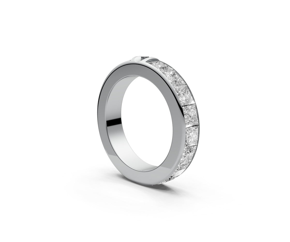 Rounded Full Eternity Band — Princess 0.25ct