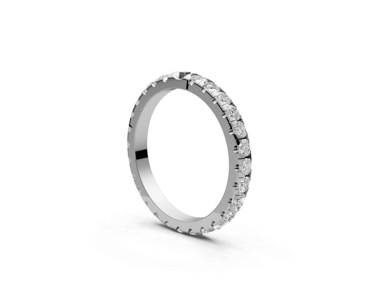 Rounded Full Eternity Band — Cushion 0.05ct