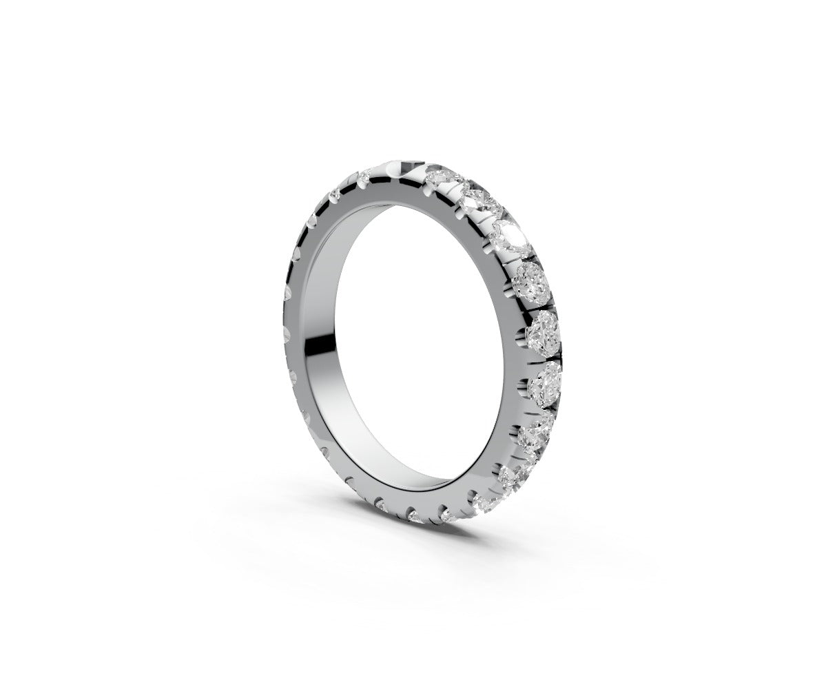 Rounded Full Eternity Band — Cushion 0.1ct
