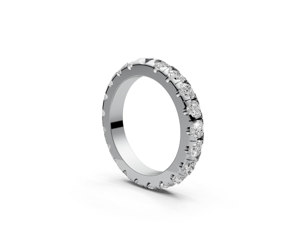 Rounded Full Eternity Band — Cushion 0.15ct