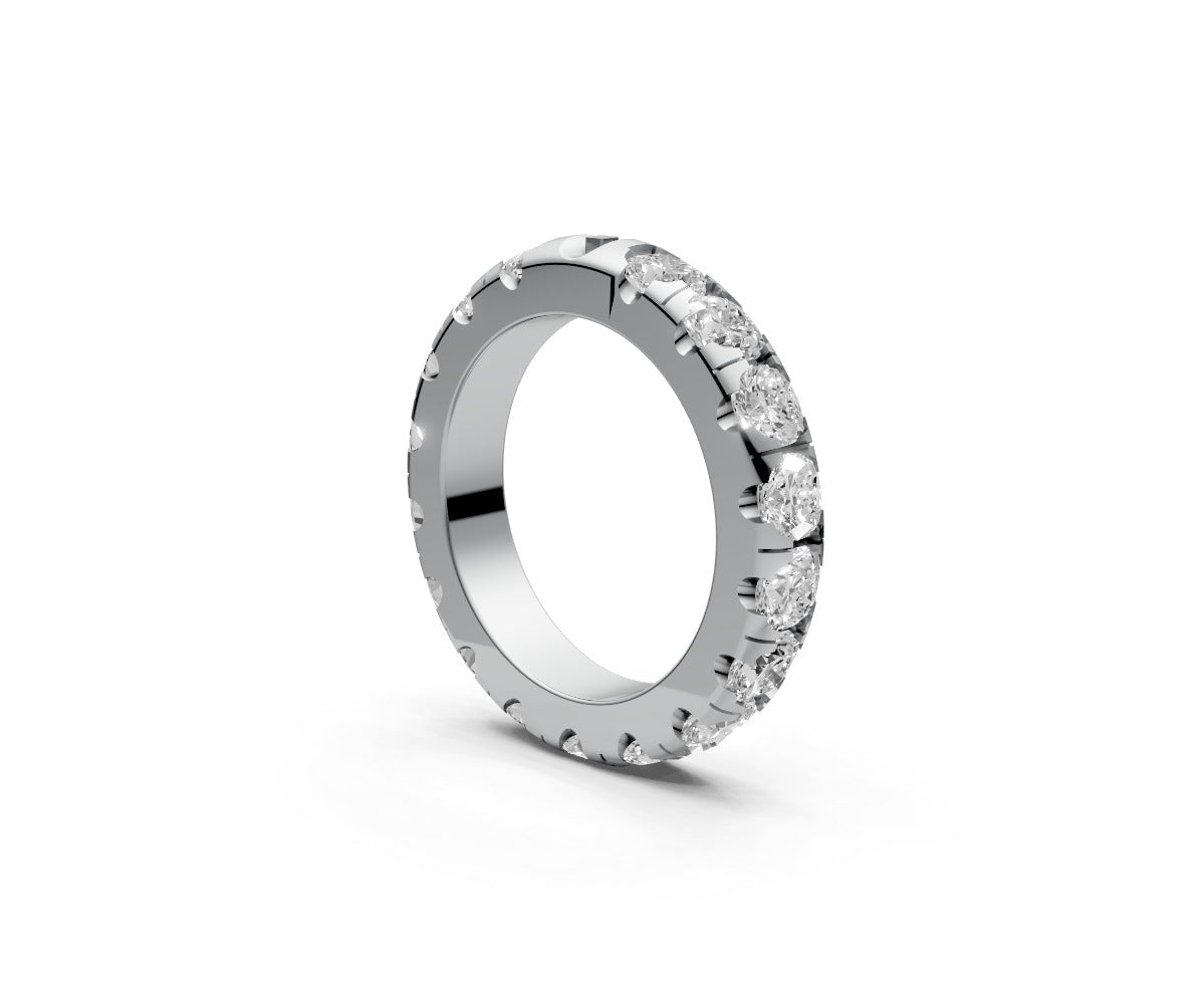 Rounded Full Eternity Band — Cushion 0.25ct