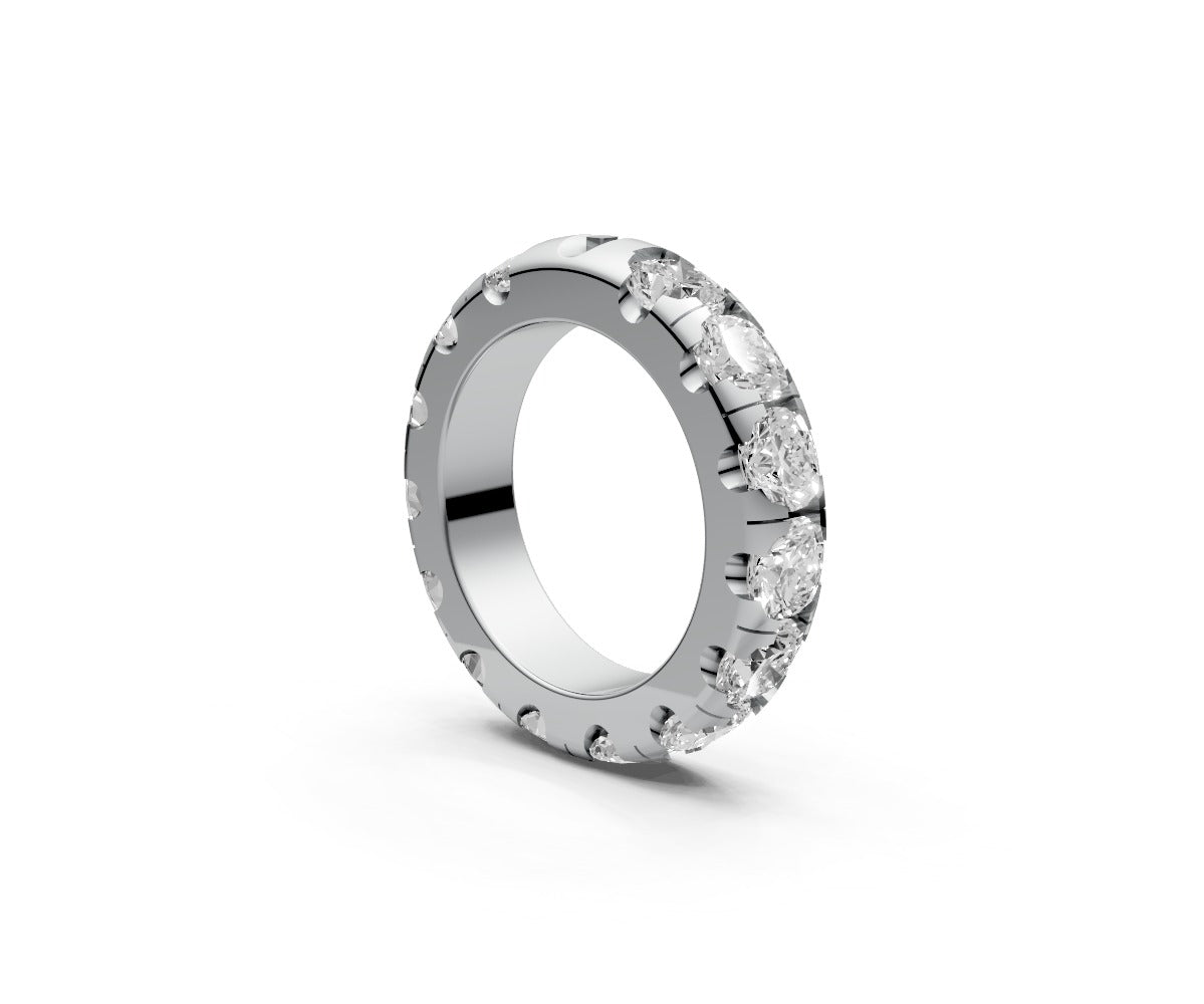 Rounded Full Eternity Band — Cushion 0.5ct