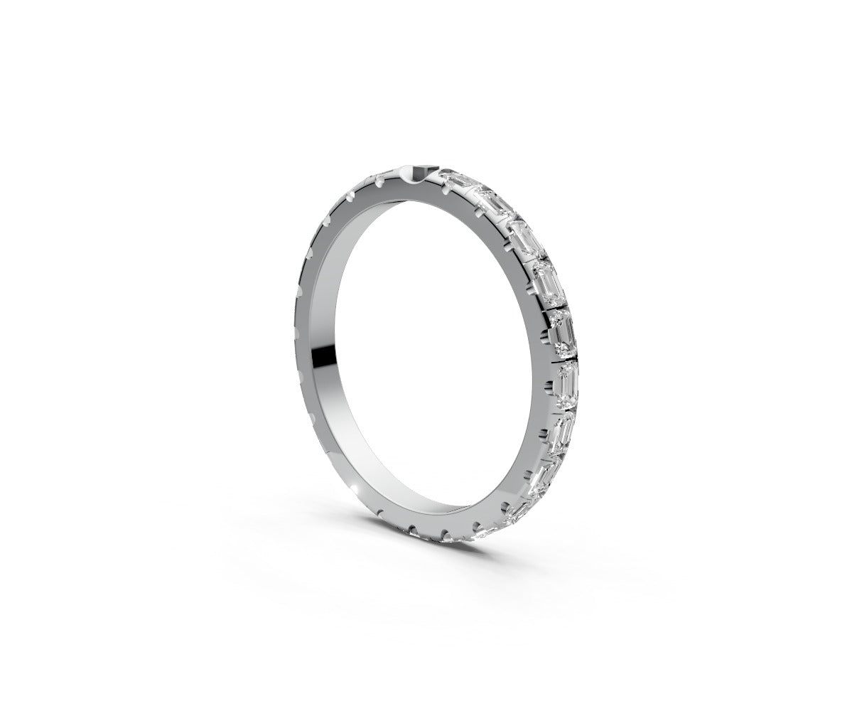 Rounded Full Eternity Band — Emerald 0.05ct