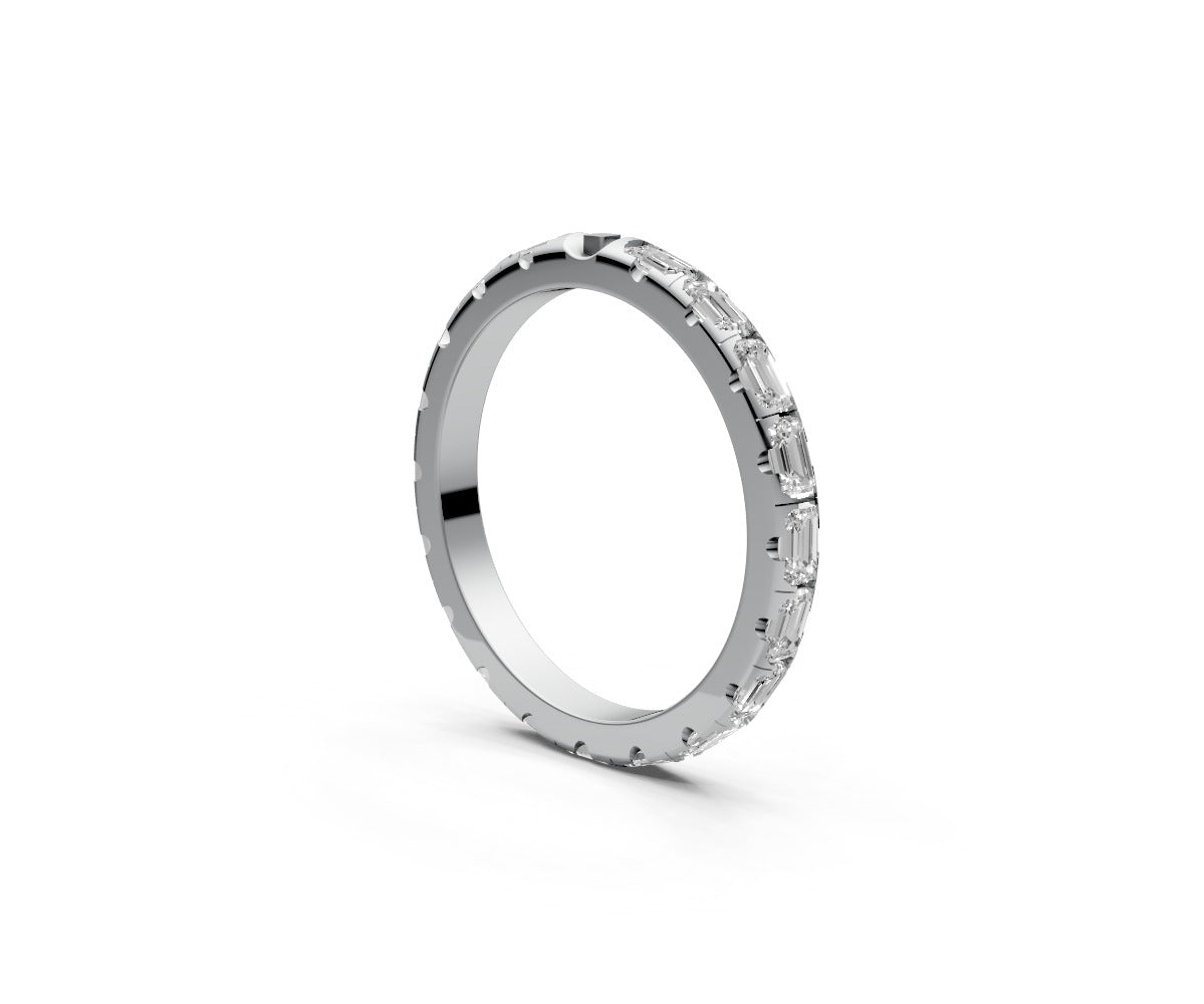 Rounded Full Eternity Band — Emerald 0.1ct