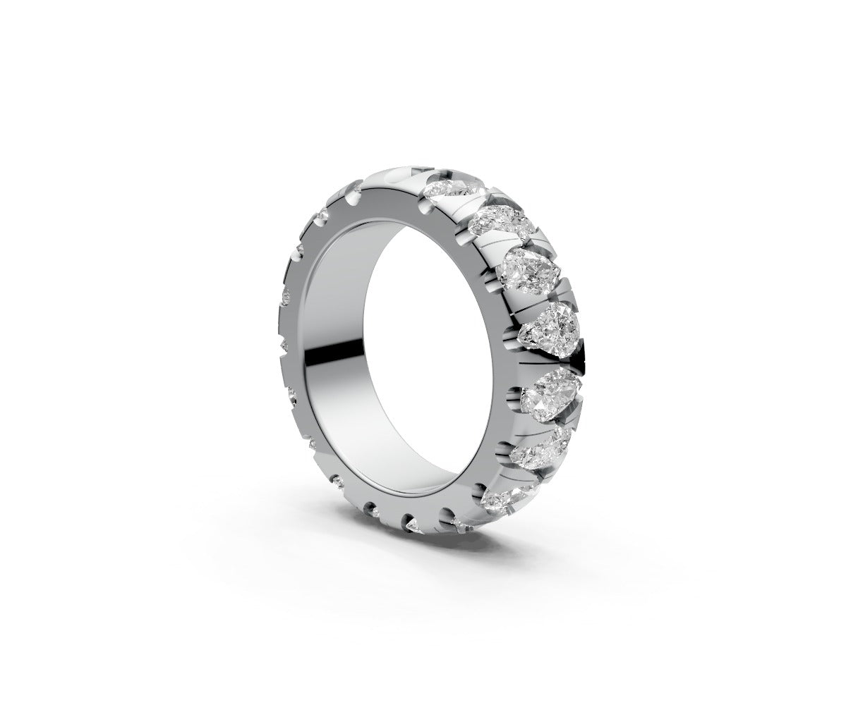 Rounded Full Eternity Band — Pear 0.25ct