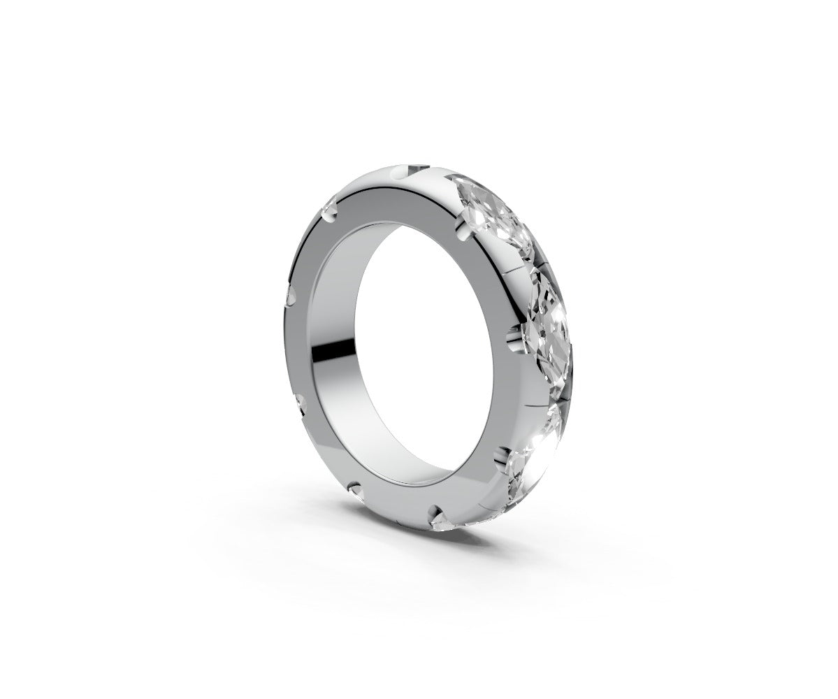 Rounded Full Eternity Band — Marquise 0.5ct