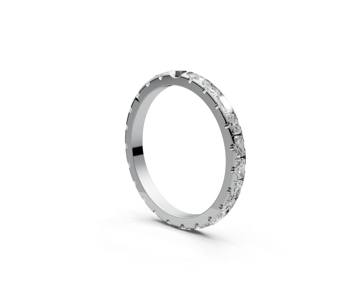 Rounded Full Eternity Band — Radiant 0.05ct