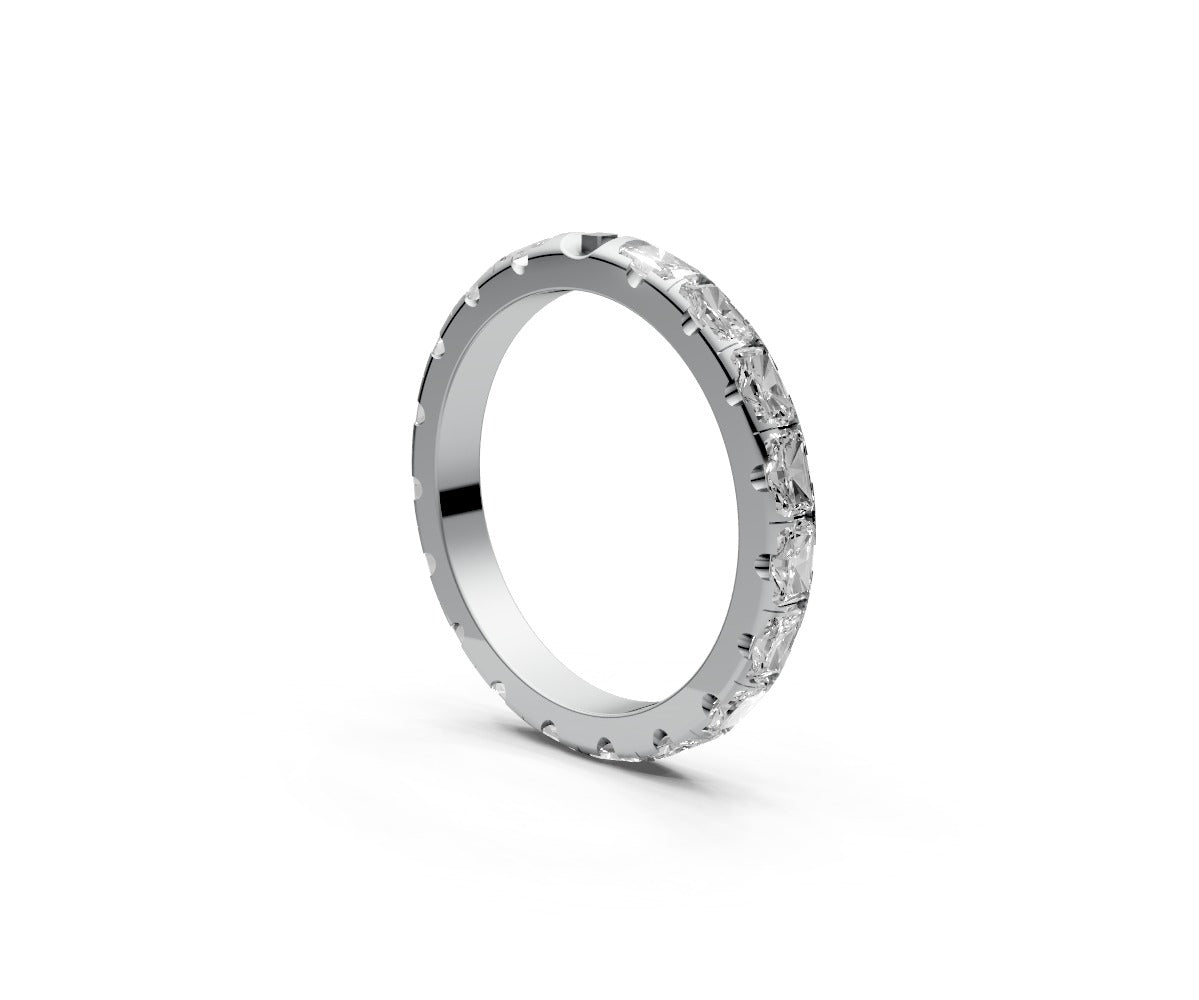 Rounded Full Eternity Band — Radiant 0.1ct
