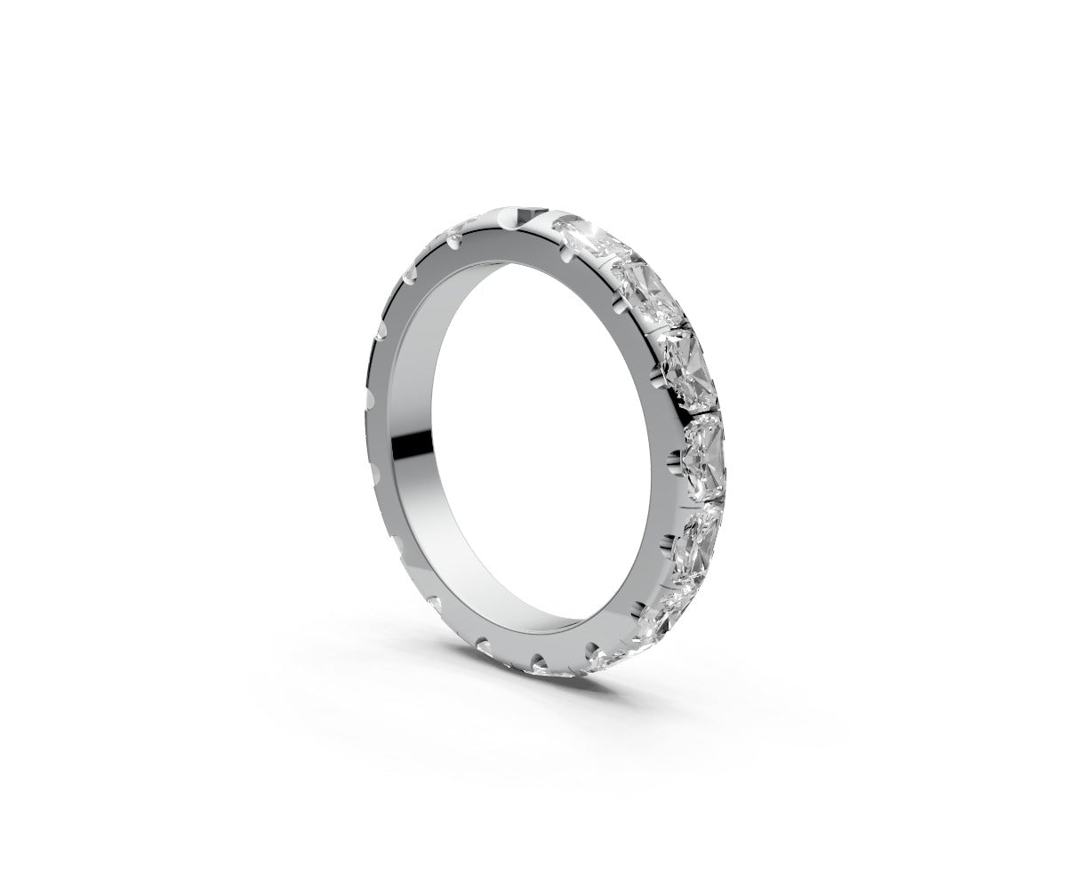 Rounded Full Eternity Band — Radiant 0.15ct