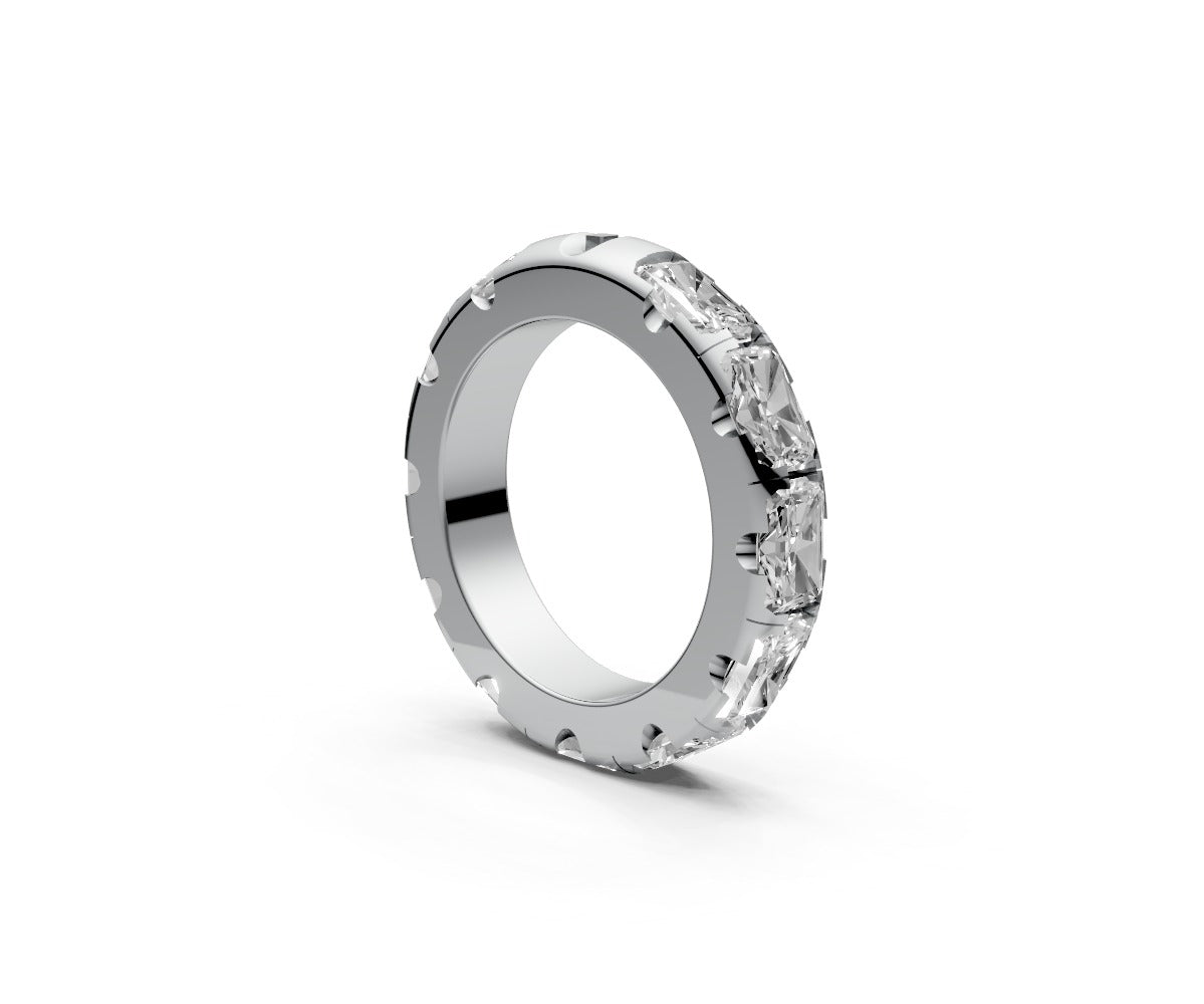 Rounded Full Eternity Band — Radiant 0.5ct