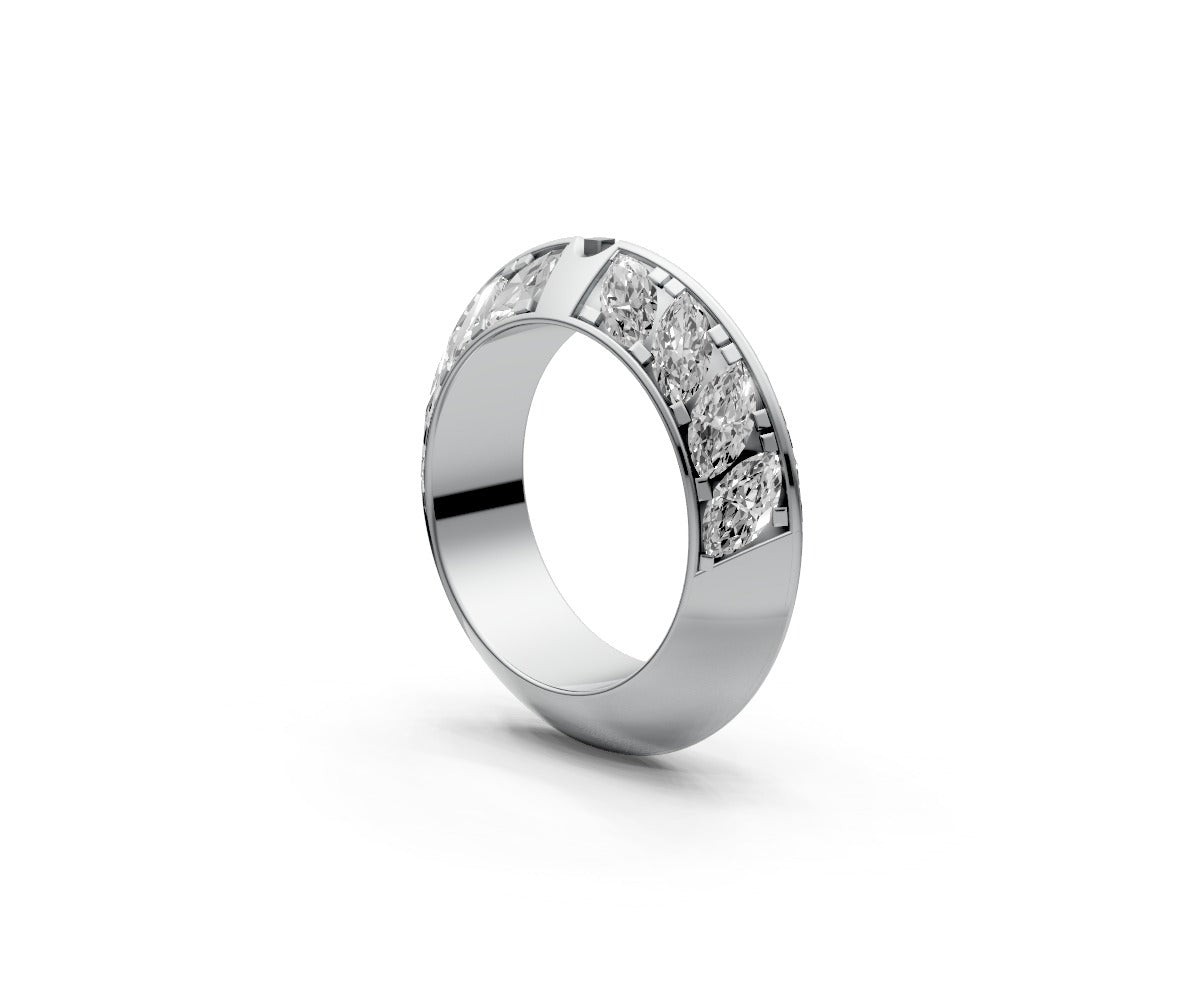 Knife Edge Half Eternity Band — Marquise 0.15ct