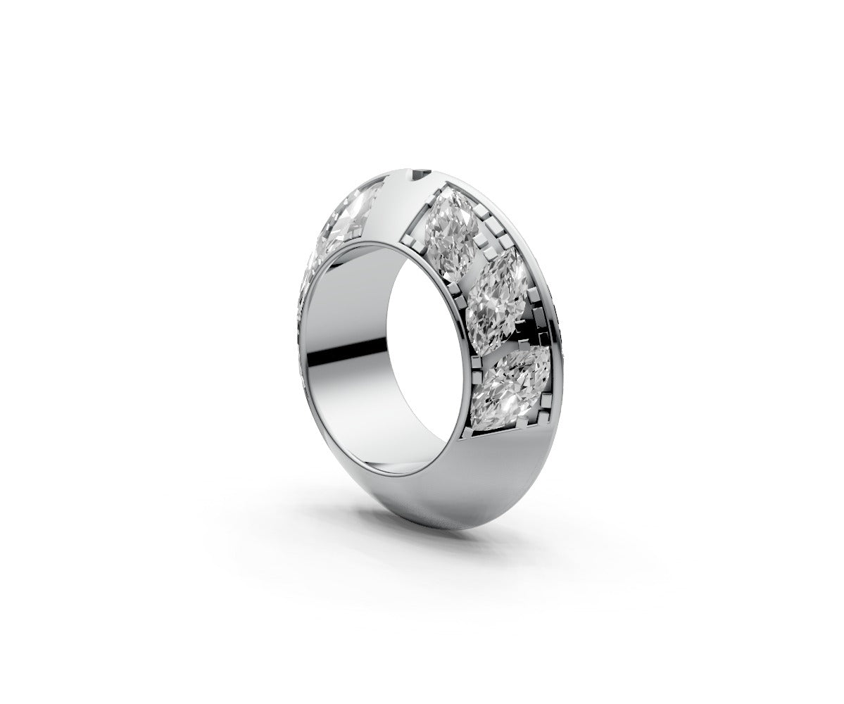 Knife Edge Half Eternity Band — Marquise 0.5ct