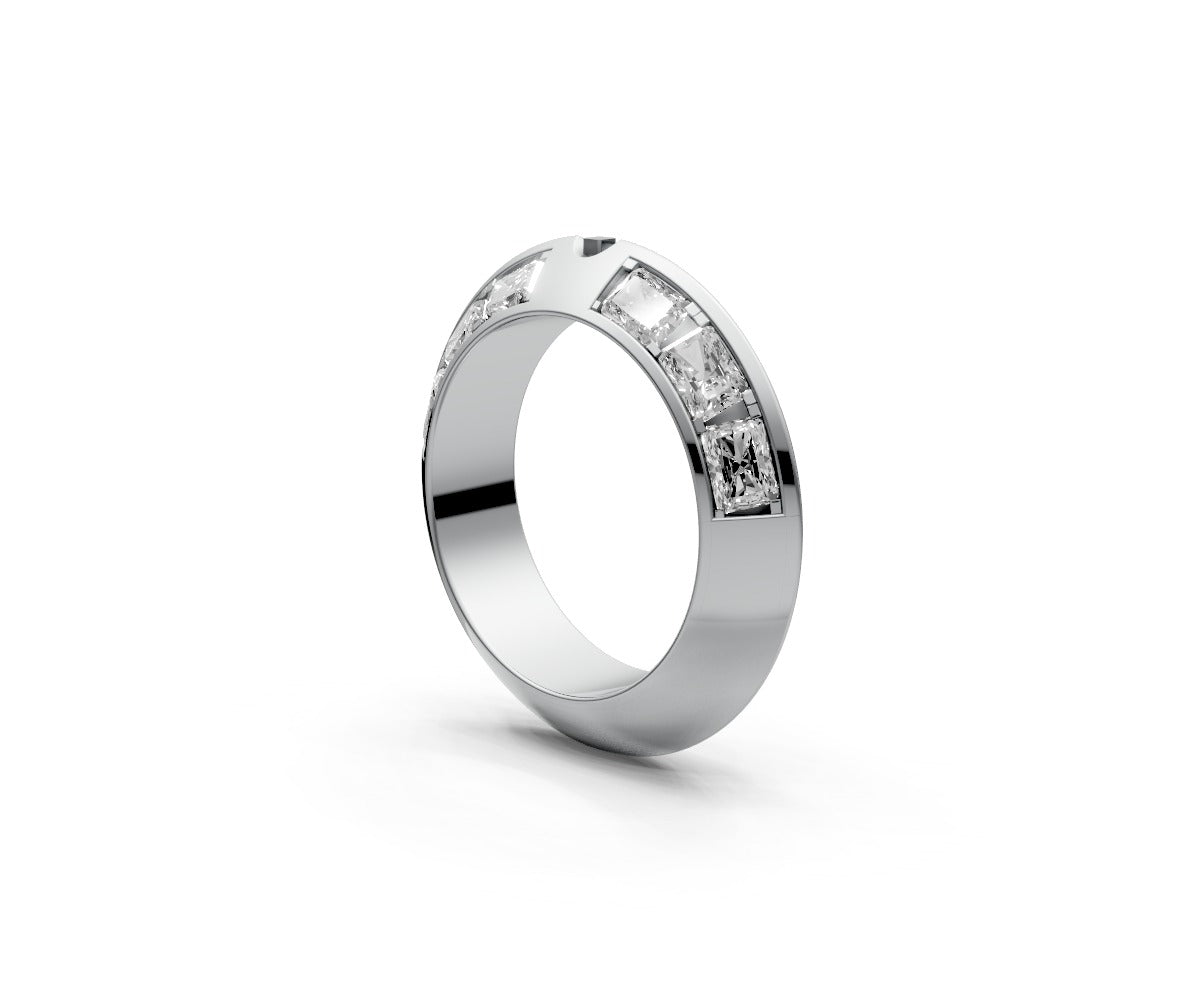 Knife Edge Half Eternity Band — Radiant 0.15ct
