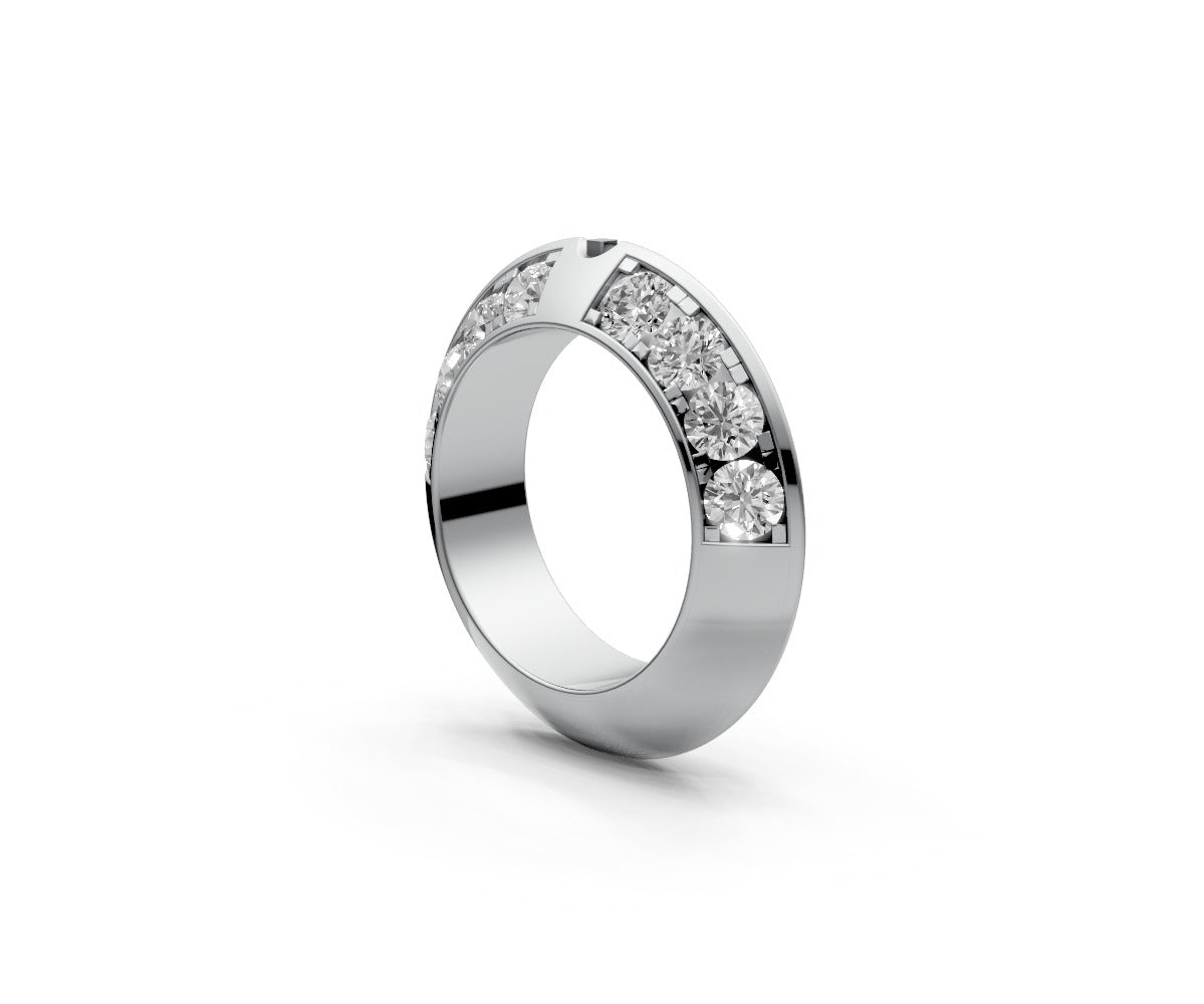 Knife Edge Half Eternity Band — Round 0.15ct