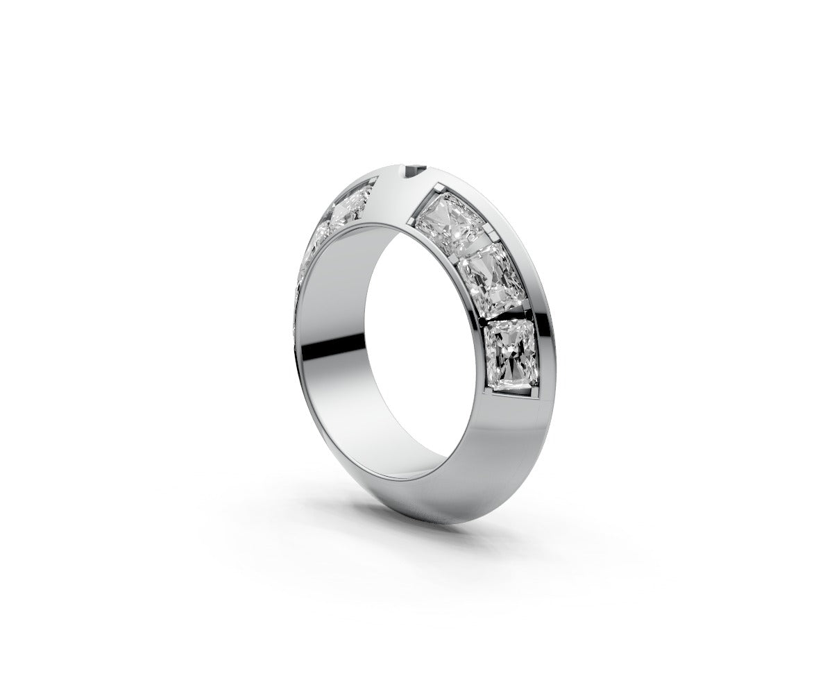 Knife Edge Half Eternity Band — Radiant 0.25ct