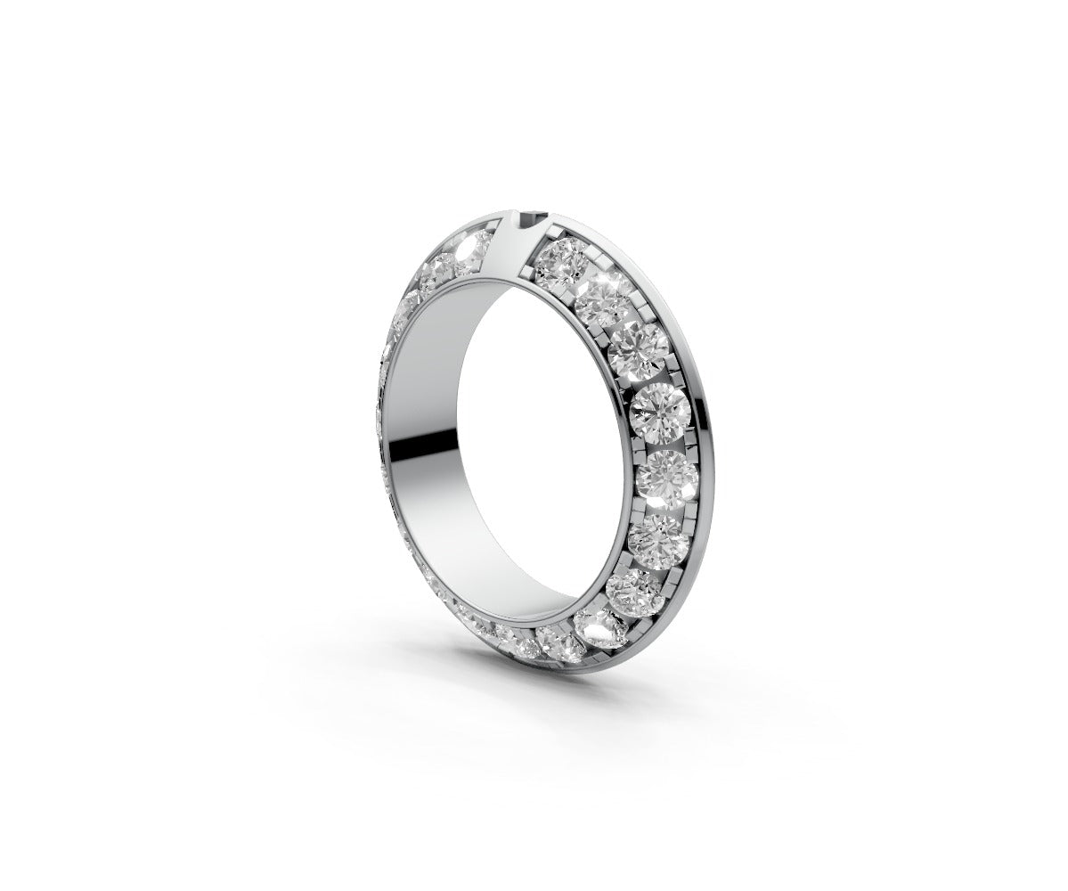 Knife Edge Full Eternity Band — Round 0.1ct
