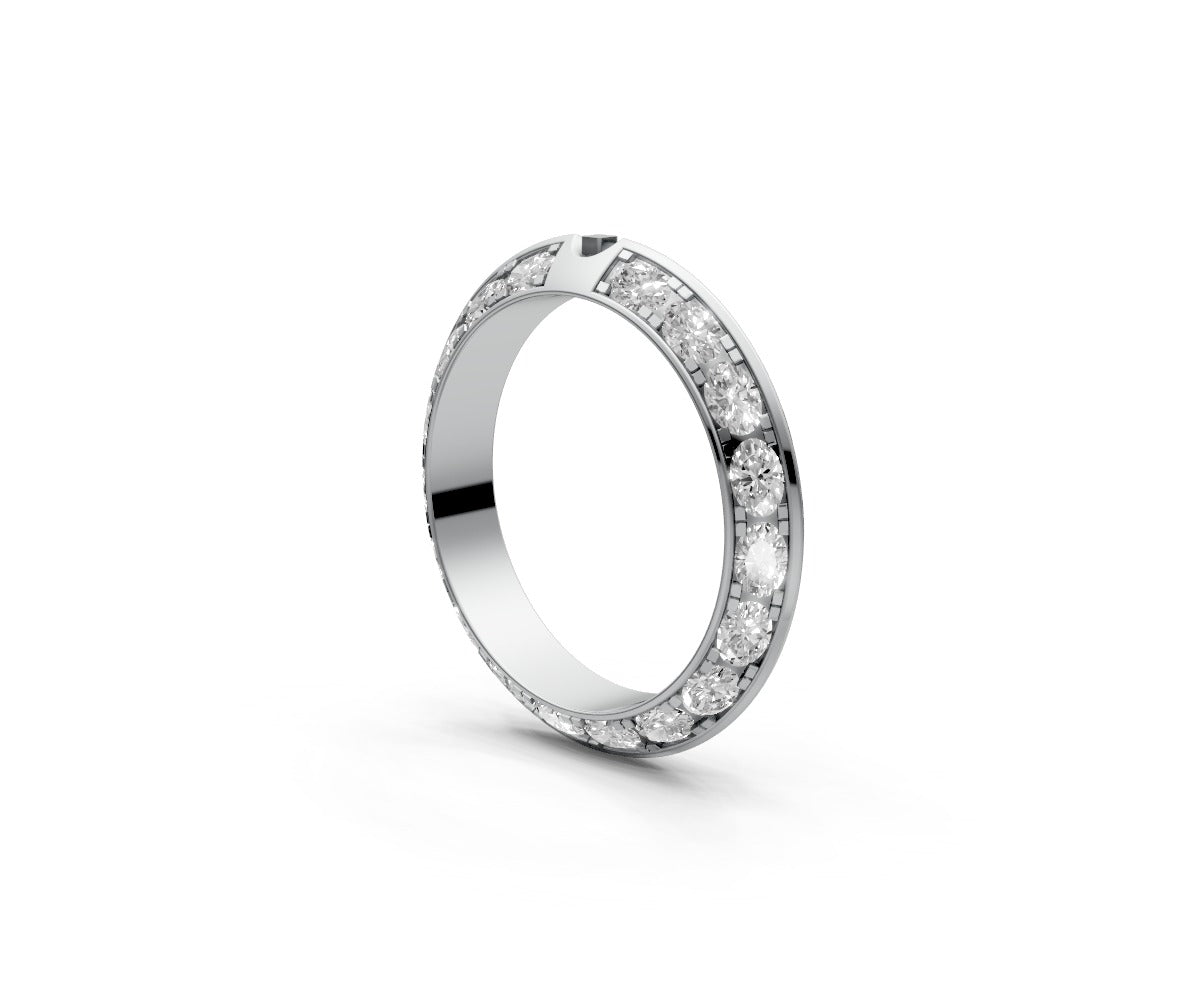 Knife Edge Full Eternity Band — Oval 0.05ct