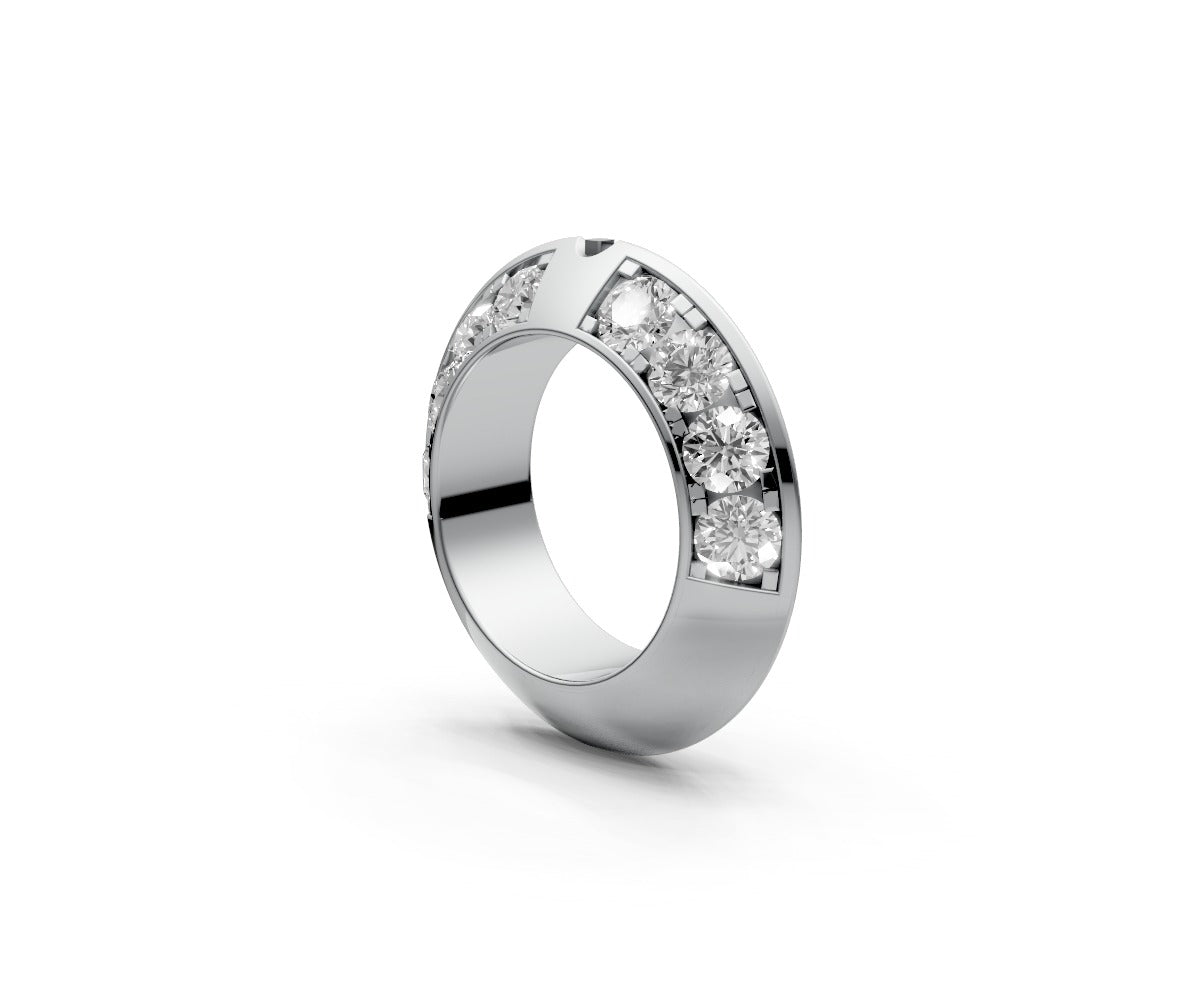 Knife Edge Half Eternity Band — Round 0.25ct