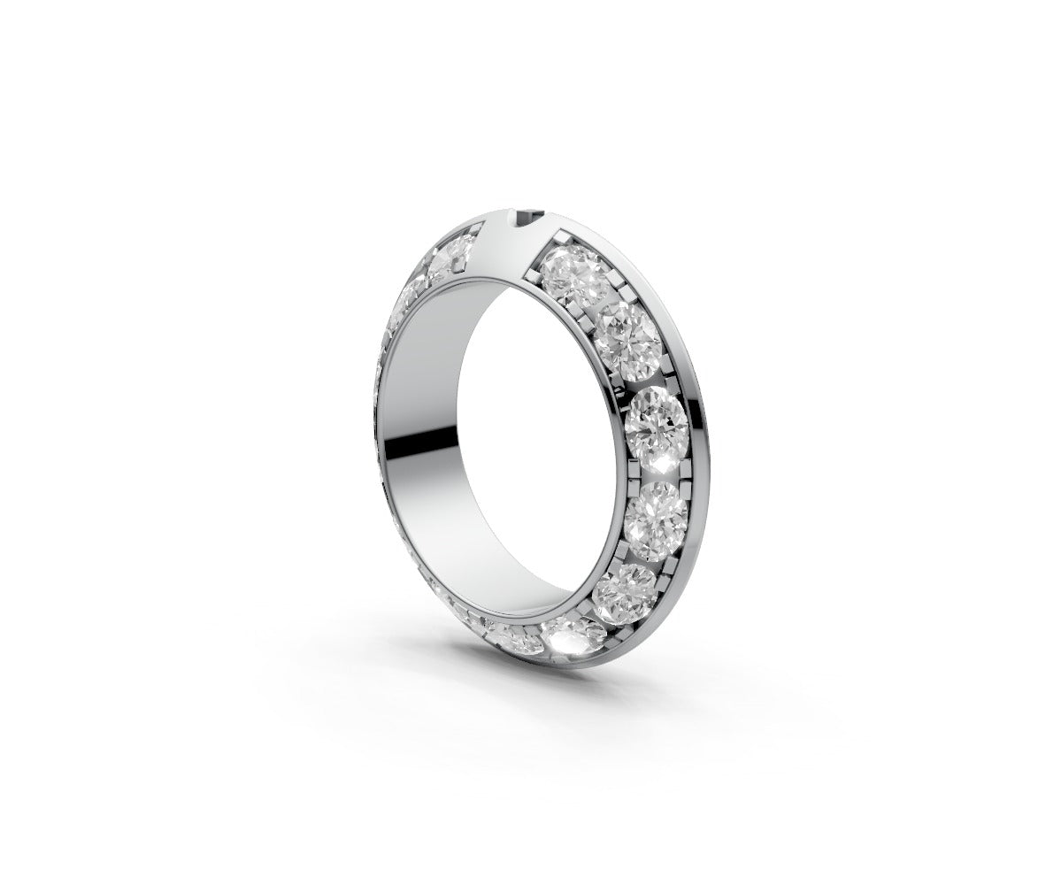 Knife Edge Full Eternity Band — Oval 0.15ct