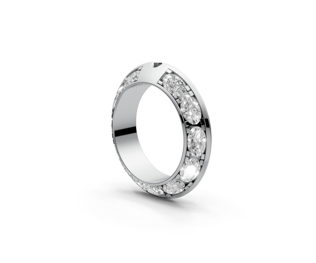 Knife Edge Full Eternity Band — Oval 0.25ct