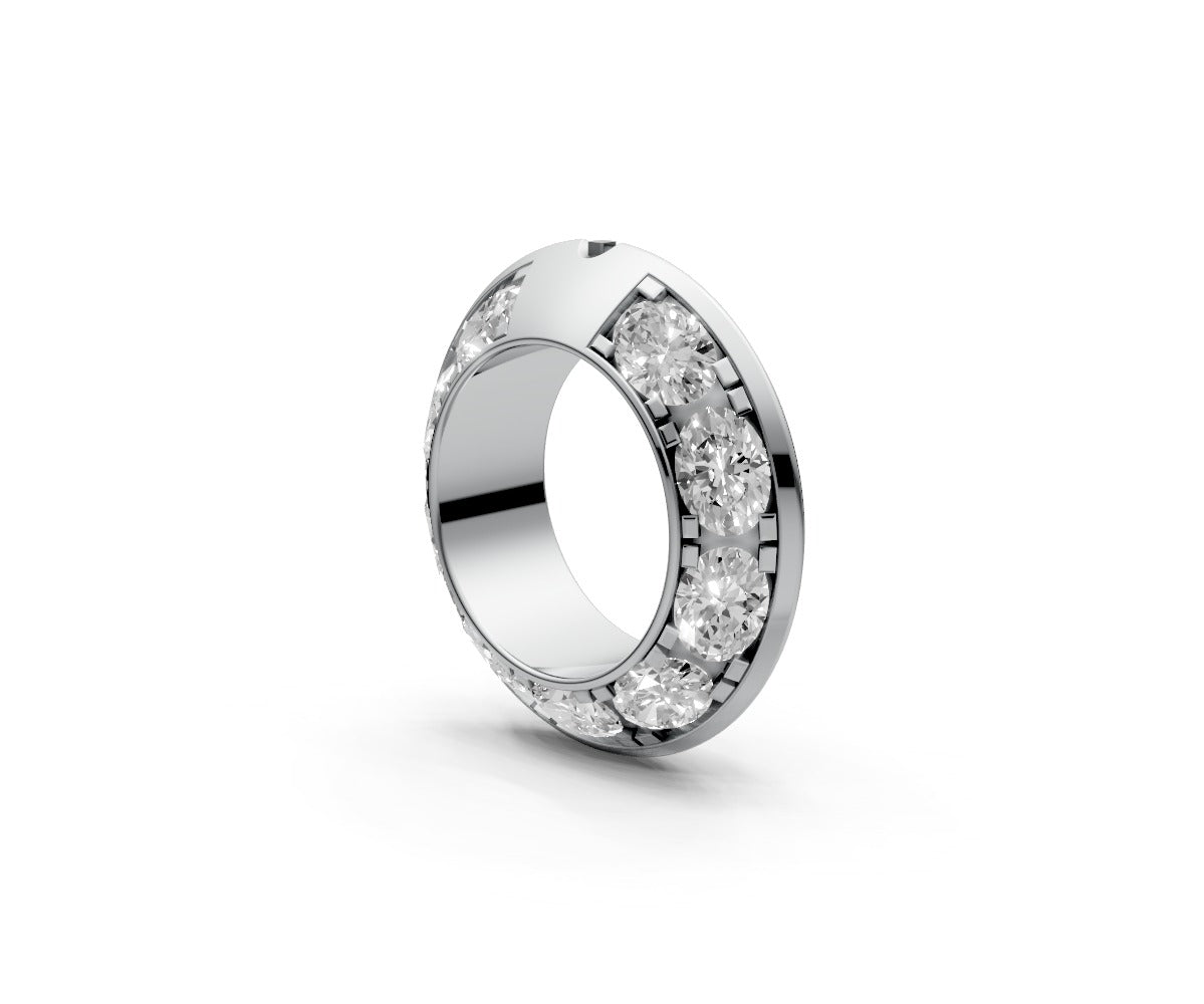 Knife Edge Full Eternity Band — Oval 0.5ct