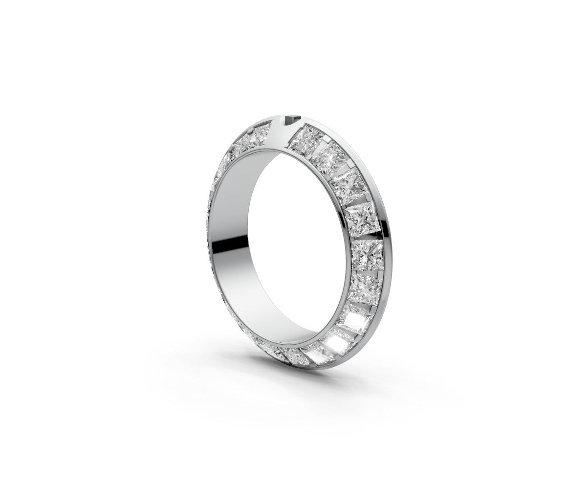 Knife Edge Full Eternity Band — Princess 0.1ct