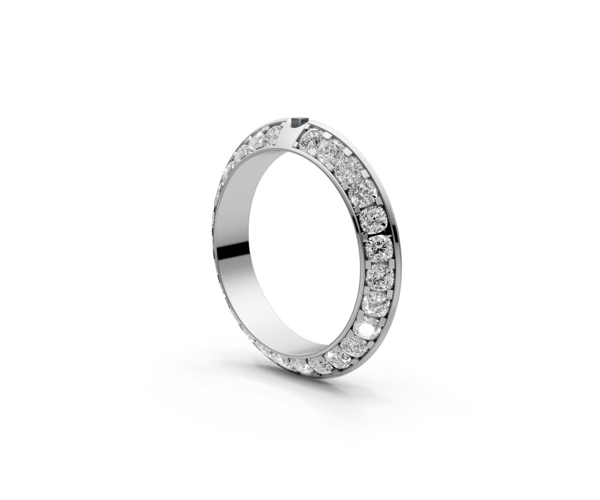 Knife Edge Full Eternity Band — Cushion 0.05ct