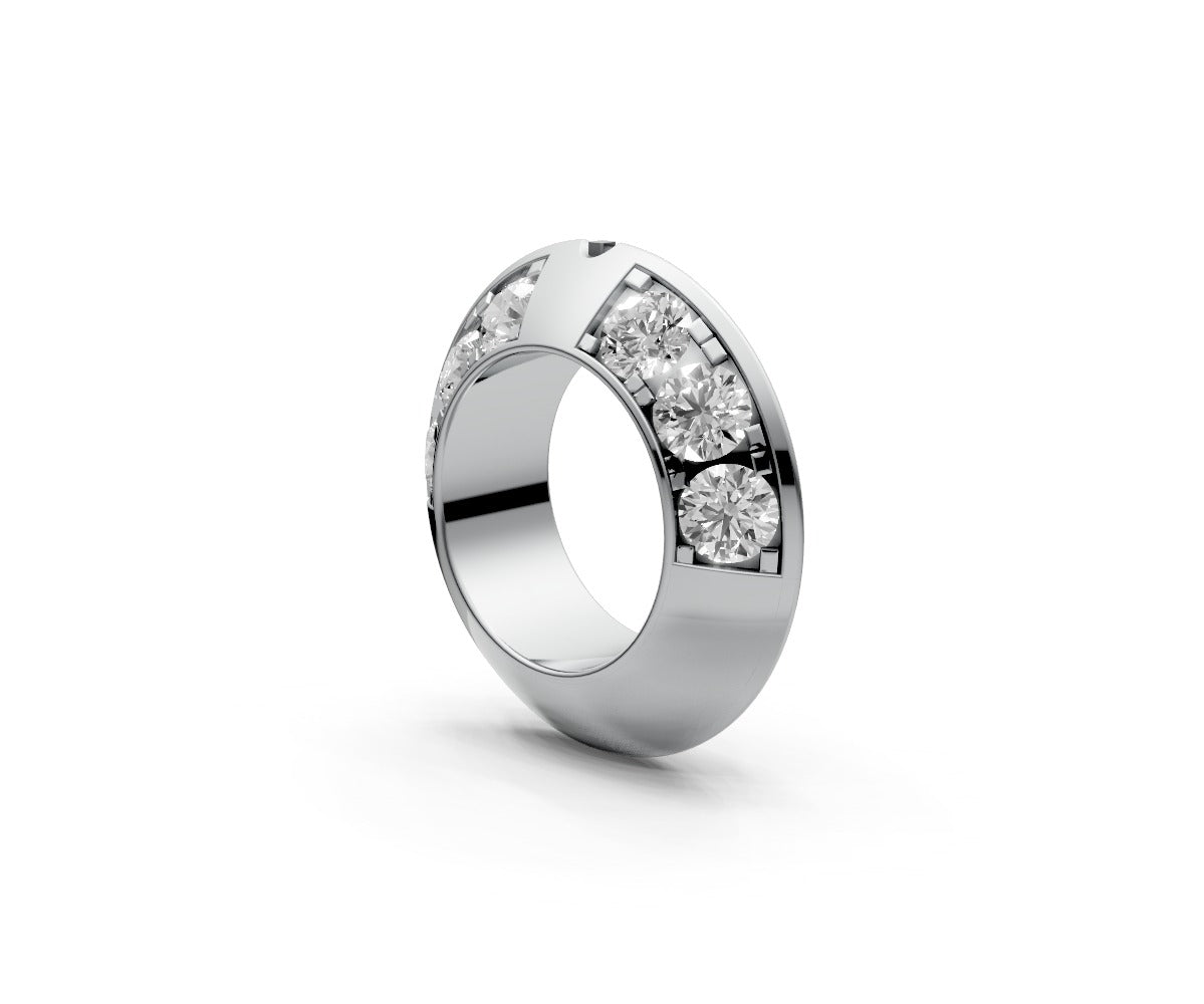 Knife Edge Half Eternity Band — Round 0.5ct