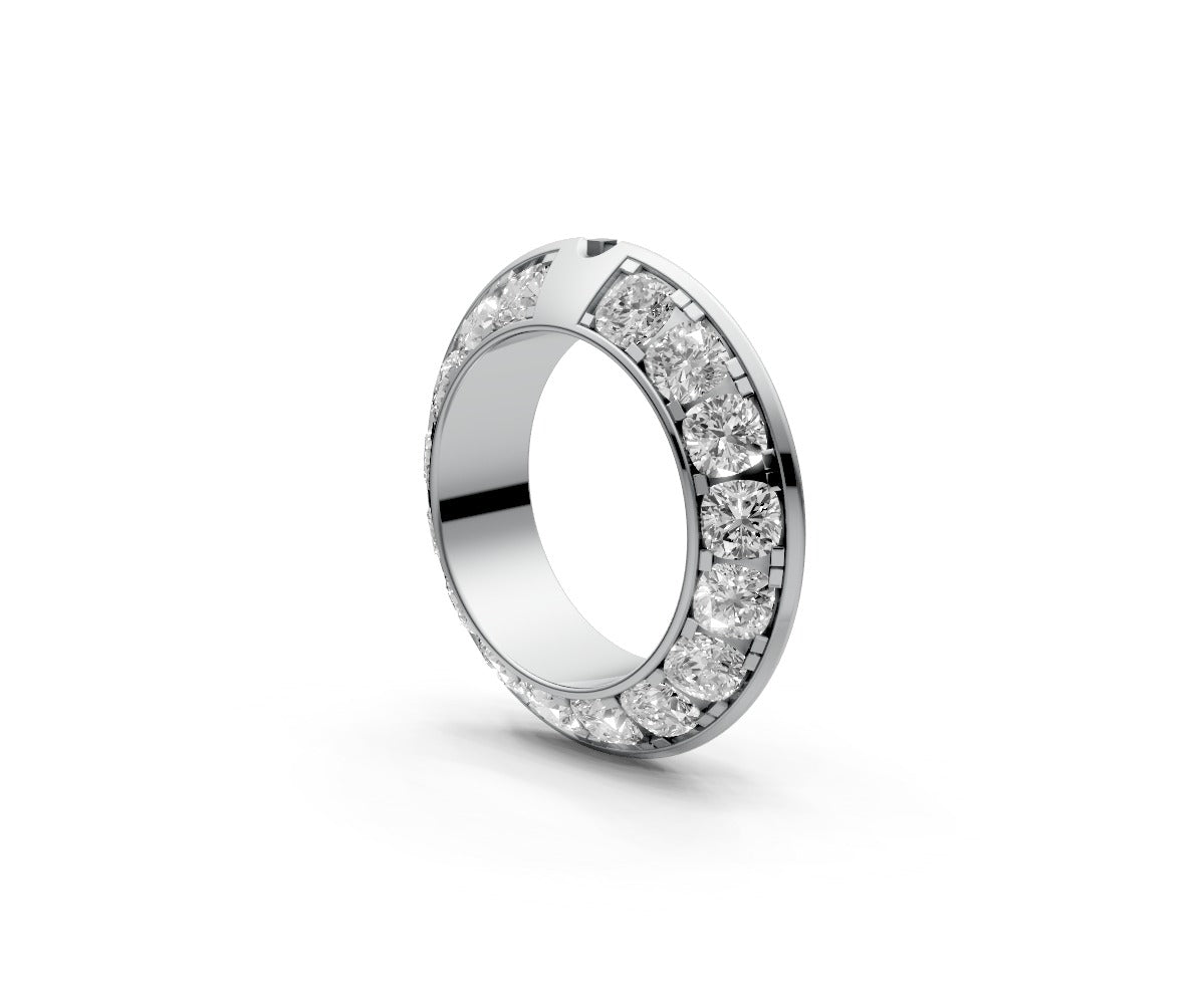 Knife Edge Full Eternity Band — Cushion 0.15ct