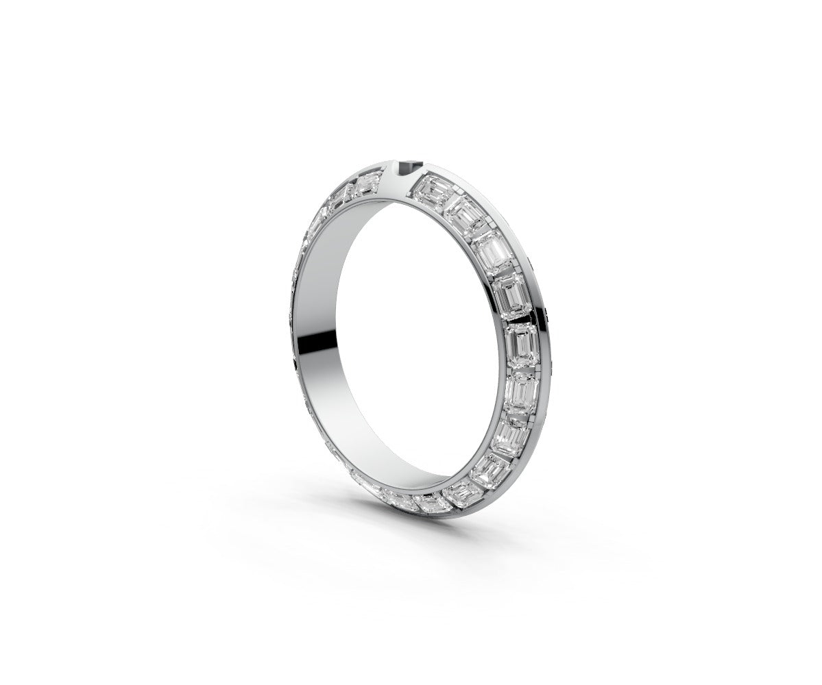 Knife Edge Full Eternity Band — Cushion 0.5ct