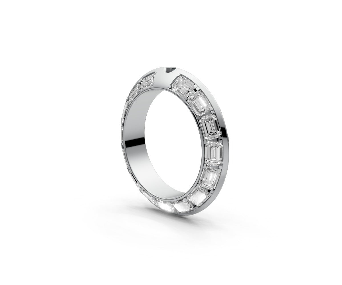 Knife Edge Full Eternity Band — Emerald 0.15ct